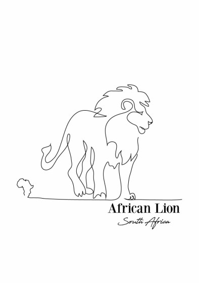 contour lion silkscreen